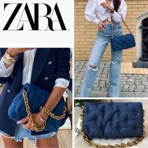 Zara Denim Handbag New With Tags